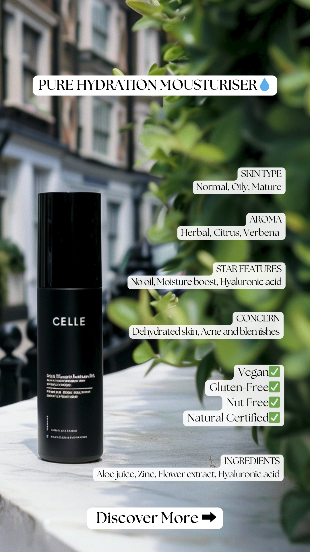 PURE HYDRATION Moisturizer – 50ml Oil-Free Hydrating Gel for Nourishing Skincare