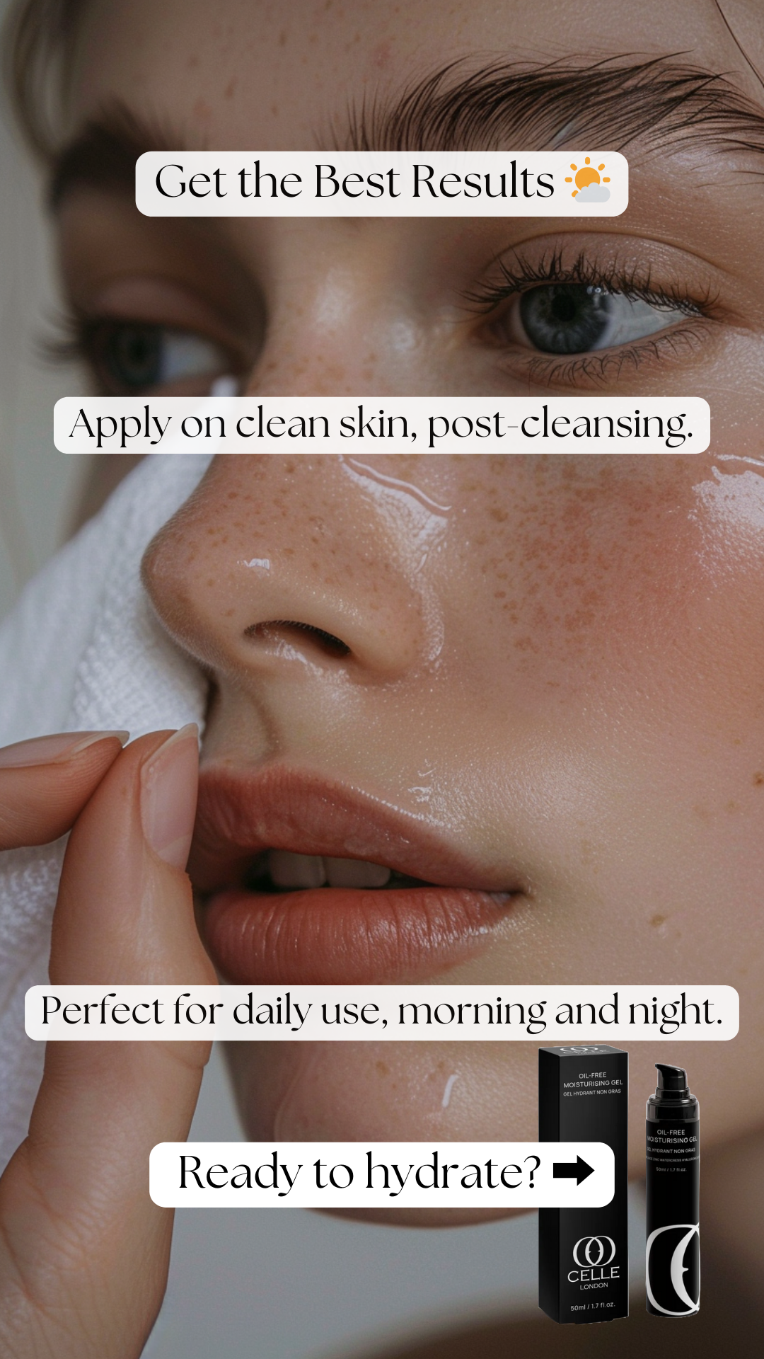 PURE HYDRATION Moisturizer – 50ml Oil-Free Hydrating Gel for Nourishing Skincare